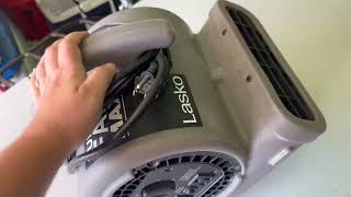 Lasko Super Fan Max Air Mover Review Works great at our dog grooming shop [upl. by Uhile109]