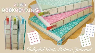 AIWO Bookbinding Studio Vlog 10 🌟 Make Colorful Dot Matrix Journal Books [upl. by Wyly854]