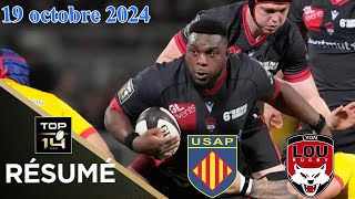 TOP 14  Résumé partie complète USA Perpignan vs LOU Rugby  J7  Saison 20242025 [upl. by Isaak]