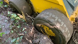 STUCK THIS IS NOT VERY PRODUCTIVE SKID STEER STUCK IN MUD [upl. by Meli]