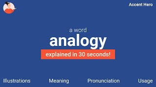 ANALOGY  Meaning and Pronunciation [upl. by Savick544]