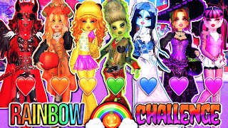 RAINBOW CHALLENGE But HALLOWEEN Making An OUTFIT For EVERY COLOR  Dress to Impress ROBLOX [upl. by Carlstrom]