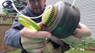 How to ReString ReSpool or ReLine Ryobi weed trimmer weed wacker whipper snipper [upl. by Egdamlat]