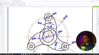 10 AutoCAD Drawing Medium Difficulty Exercise [upl. by Ragucci]