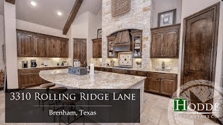 Luxury Custom Home on Acreage Brenham Texas  Hodde Real Estate Co [upl. by Nyla925]