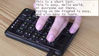 FrogPad  Onehanded keyboard  Overview and demonstration [upl. by Eissirhc]