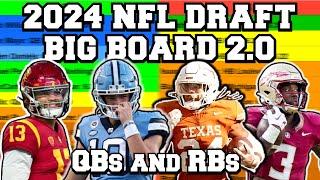 2024 NFL Draft Board 20 QBs and RBs Grades [upl. by Petty]