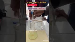 Precipitation titration chems chemistry practical pharmacy ytshorts trending neet [upl. by Awad]