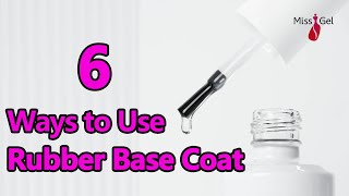 New 6 Ways To Use Rubber Base Coat  MissGel New Rubber Base Gel Nail Tutorial  3822 [upl. by Ativet]