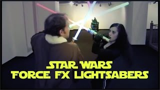 Star Wars Force FX Lightsabers from ThinkGeek [upl. by Lunsford45]