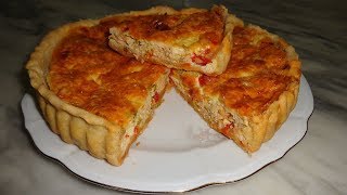 كيش بالدجاج بعجينة مميزة و مذاق رائع  Quiche au Poulet [upl. by Noll]