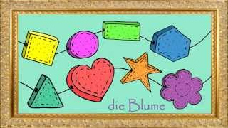 Deutsch lernen Farben Zahlen Formen und Alphabet [upl. by Ekal]