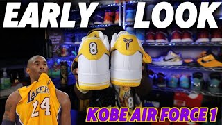 EARLY LOOK Nike Air Force 1 Low x Kobe Bryant quotHomequot Unboxing amp Review [upl. by Ramak742]