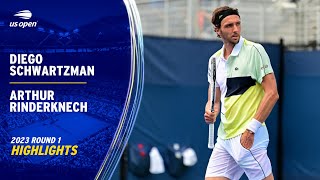 Diego Schwartzman vs Arthur Rinderknech Highlights  2023 US Open Round 1 [upl. by Timofei]