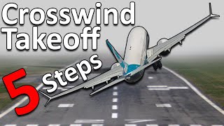 Learn To handle A Boeing 737 in severe crosswind Takeoff [upl. by Ettenel578]