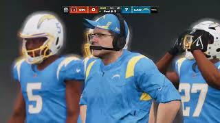 Madden NFL 25 CPU vs CPU Weekly Sim Gameplay Bengals vs Chargers Week 11 [upl. by Friend]