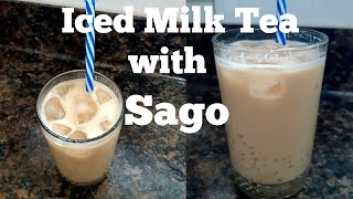 How to make Iced Milk Tea with Sago  shorts [upl. by Treacy]