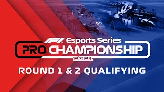 2021 F1 Esports Pro Championship Rounds 12 Qualifying [upl. by Sonstrom]