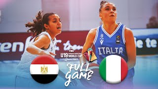 Egypt v Italy  Full Basketball Game  FIBA U19 Womens Basketball World Cup 2023 [upl. by Harvison]