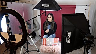 My Filming Setup  Beauty Room Tour Backdrops Lighting amp Cameras [upl. by Moishe945]