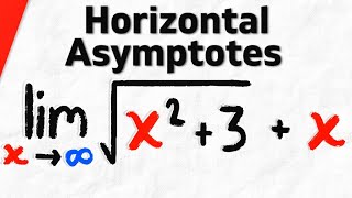 Find Horizontal Asymptotes with Conjugates  Calculus 1 Exercises [upl. by Aisak]