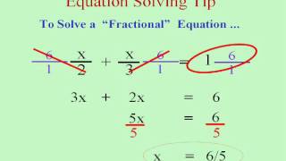 PreAlgebra and Solving Fractional Equations [upl. by Dviad]