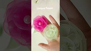 Ribbon flower making tutorial shorts youtubeshorts ytshorts diy [upl. by Leidag]