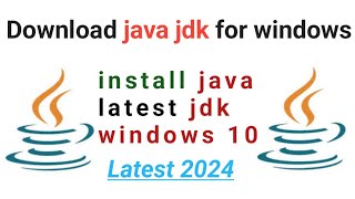 Download java jdk for windows  install java jdk windows 10 [upl. by Nojed]