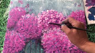 Ahora si definitivamente vas a aprender a pintar Hortensias 😊😊😊😊 [upl. by Annais]