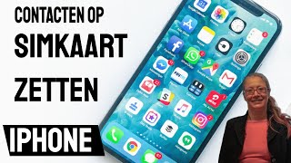 iPhone Hulp Contacten op simkaart zetten iPhone [upl. by Zipporah]