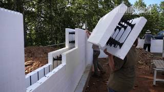 How To Stack Cut and Reinforce ICF Walls [upl. by Bush472]