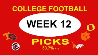 CFB Picks Week 12 [upl. by Cathi]