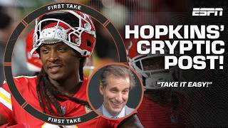 Mad Dog says DeAndre Hopkins needs to TAKE IT EASY with BradyRandy Moss cryptic post 👀  First Take [upl. by Aili]