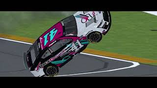 NR2003 2023 Ryan Preece Flip  Daytona Reenactment [upl. by Robinetta]