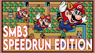 Super Mario Bros 3 Speedrun Edition Warpless WORLD RECORD [upl. by Arvad94]