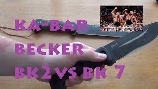 KaBar Becker Bk2 vs Bk7  The Bushwhackers [upl. by Raquela]