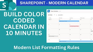 SharePoint Online Color Coded Calendar Modern List ViewRules [upl. by Pucida]