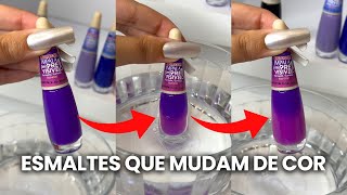 IMPALA COLEÇÃO IMPREVISÍVEL ESMALTES QUE MUDAM DE COR  Testando cores na água [upl. by Ffej]