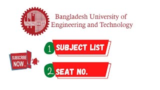 BUET Subject List amp Seat Number  BUET Admission  Athar Babrul Blog [upl. by Manoop35]