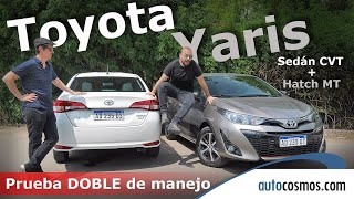 Prueba nuevo Toyota Yaris 5P manual y Sedán automático  Autocosmos [upl. by Pavior]