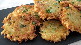 ⭐ Cómo hacer TORTITAS DE PATATA alemanas o KARTOFFELPUFFER⭐ [upl. by Deragon]