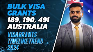 Bulk Australian Visa Grants for 491 190 189 and Timeline  Australia Immigration news 2024 [upl. by Sobel]