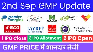 Premier Energies IPO  ECOS Mobility IPO GMP Gala Precision IPO  Bajaj Style Retail IPO GMP  IPO [upl. by Zeralda]