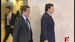 Nicolas Sarkozy et Christine Lagarde à lEurogroupe [upl. by Aitnahc959]