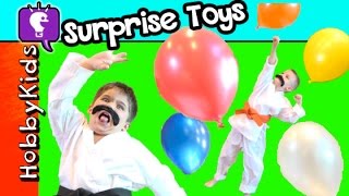 HobbyKarate Pops MEGA Balloon Surprises by HobbyKidsTV [upl. by Irak]