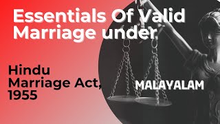 Essentials of valid marriage under Hindu Marriage Act1955 Section 57amp8 [upl. by Asnerek769]