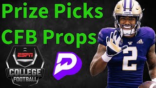 Prize Picks College Football Championship Player Props 6Man Parlay 1824 [upl. by Darreg147]