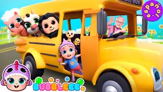 Las Ruedas Del Autobús 🚍  Bubbleee Canciones Infantiles 🎶 Y Más  Versión de Animales de Granja 🐄🐑🦆 [upl. by Kimura451]