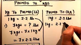 HOW TO CONVERT KILOGRAMS TO POUND Kg TO lb  AND POUNDS TO KILOGRAMlb to kg [upl. by Flss]