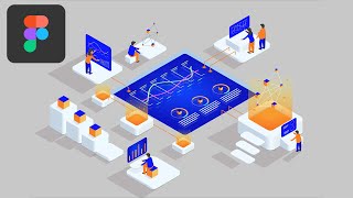 Create Isometric Design easily in seconds Figma tutorial [upl. by Elacim53]